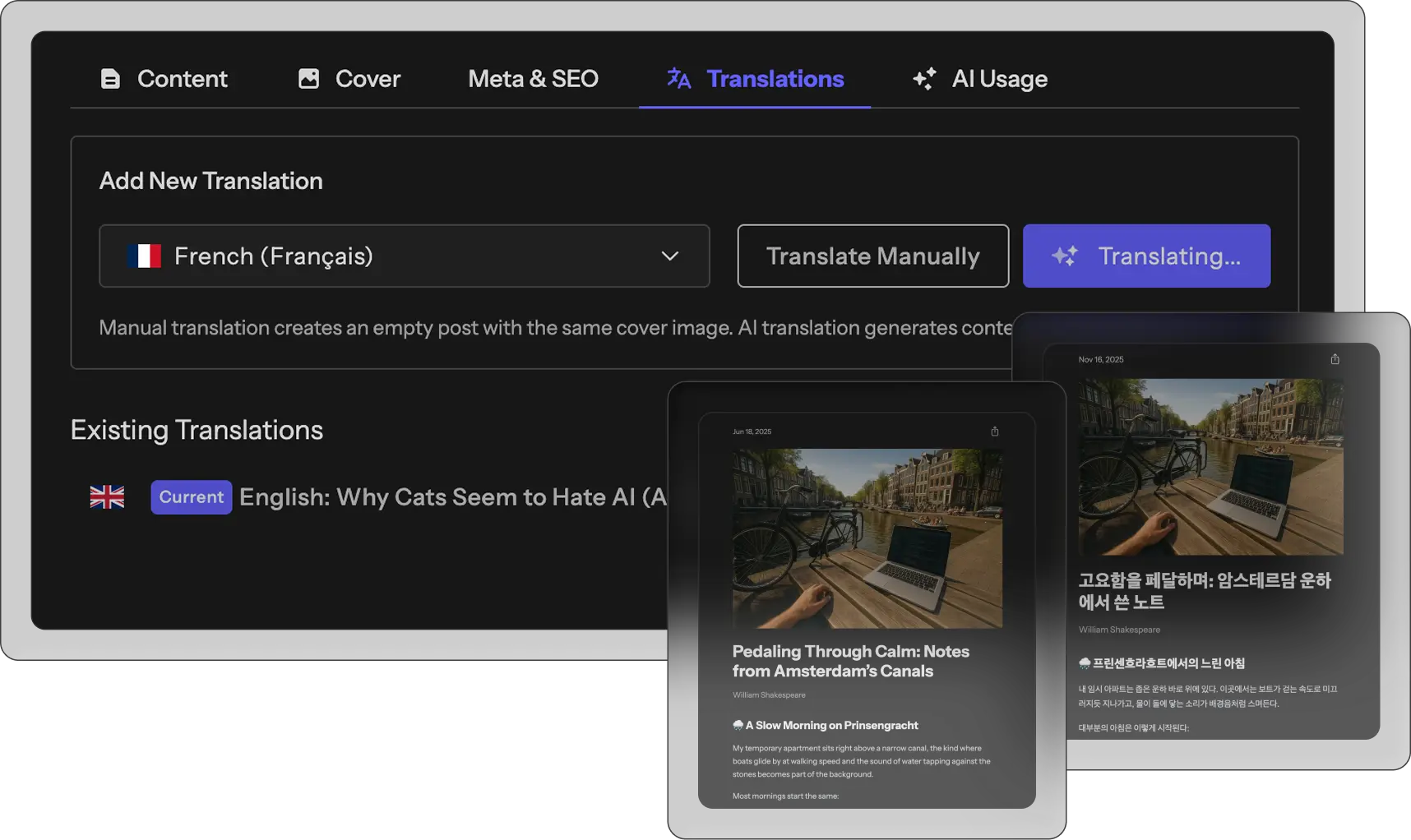 A clean, modern dashboard with key SaaS metrics