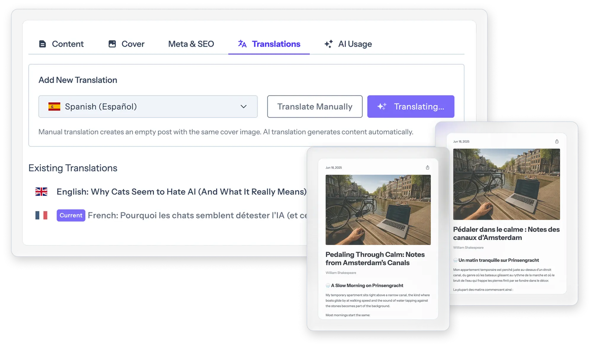 A clean, modern dashboard with key SaaS metrics
