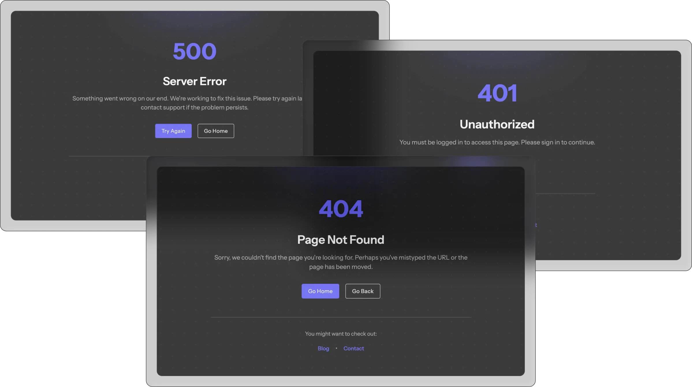Custom Error Pages