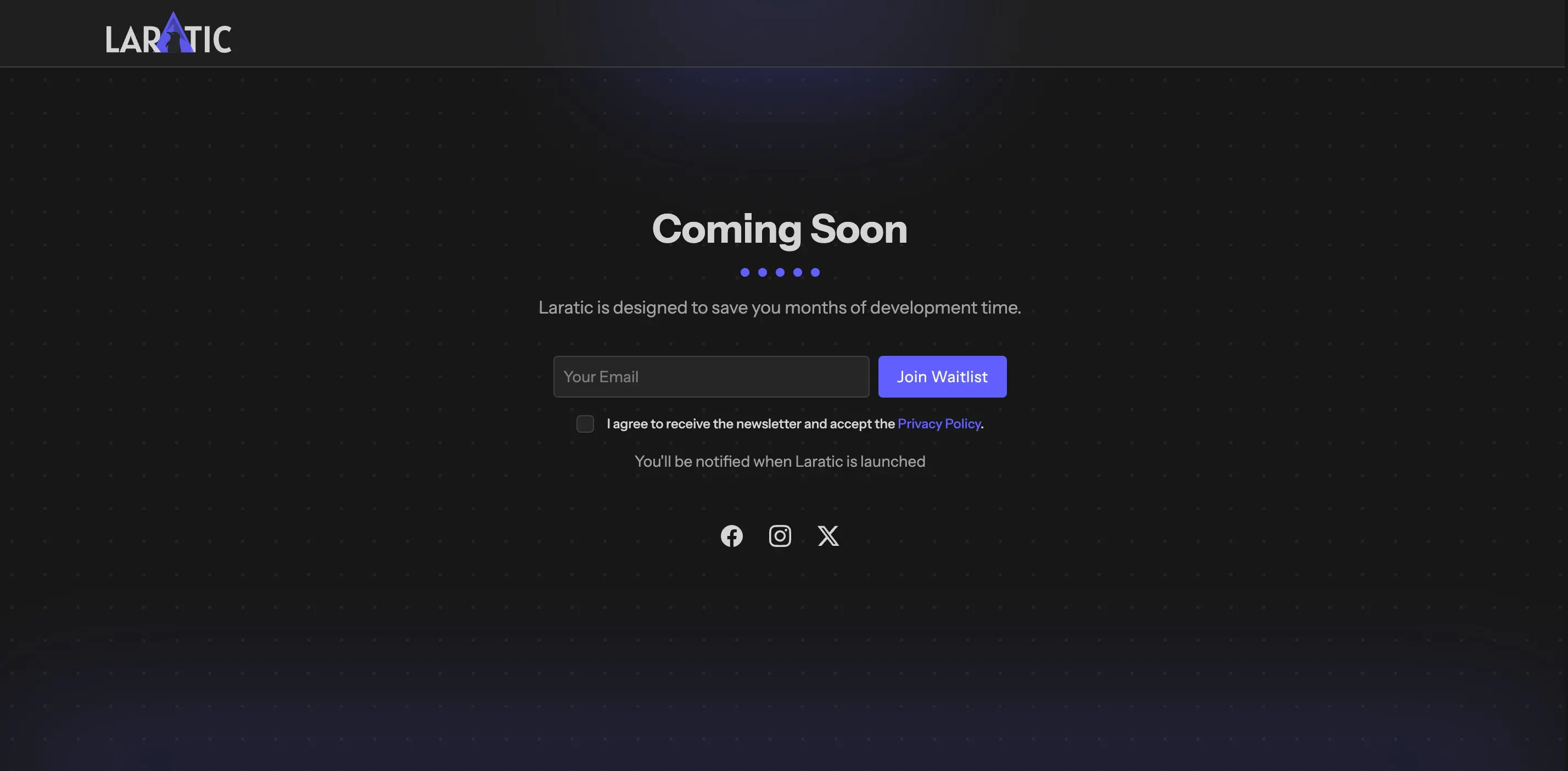 Pre-launch Waitlist Page